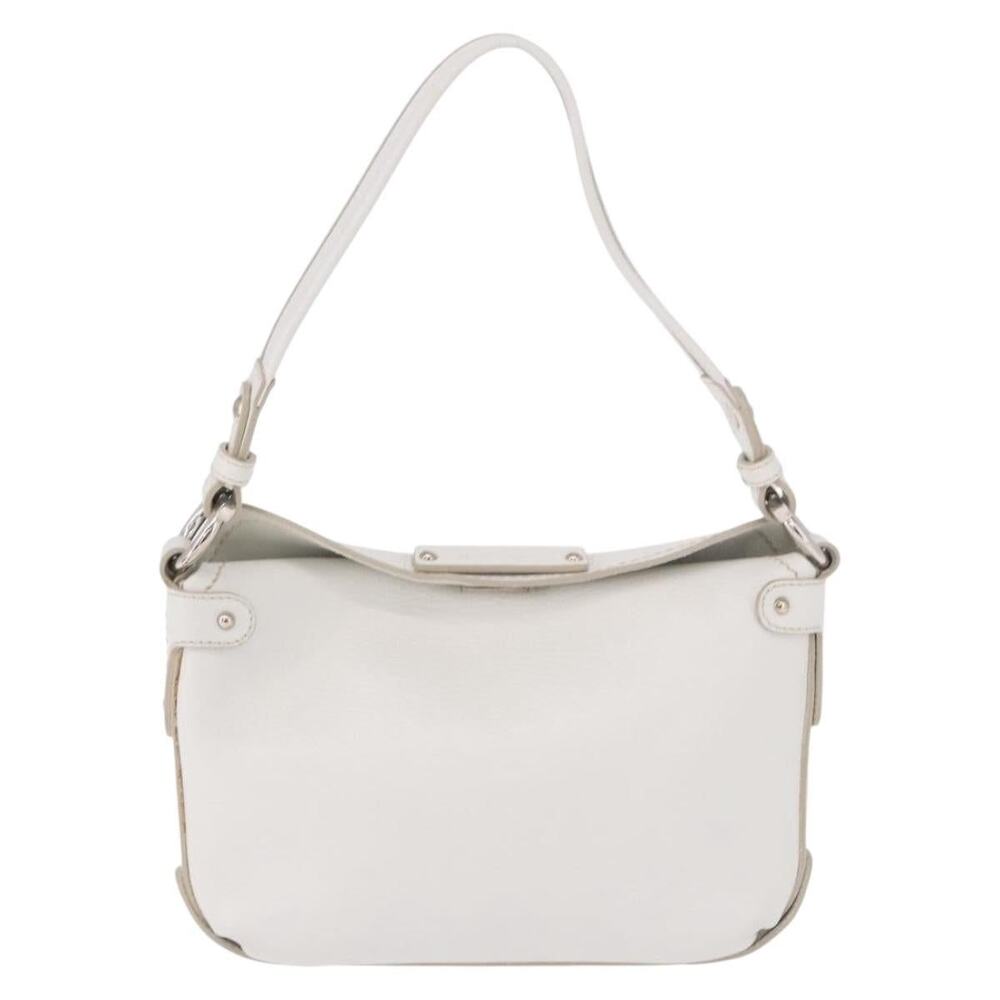 Salvatore Ferragamo Vara Handbag White Smooth